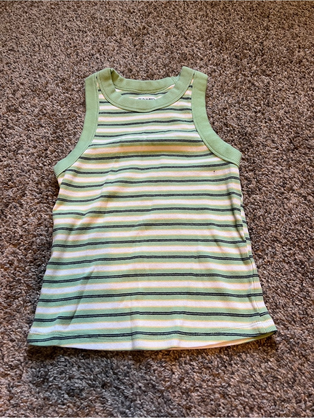 Striped Tank Top — Green Stripe